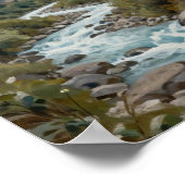 The Churning Current: A Glacial River Winding Poster (Hoek)
