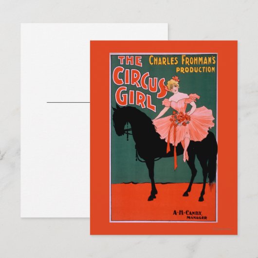 The Circus Girl - Woman on Horse Theatrical Briefkaart (Voorkant / Achterkant)