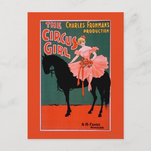 The Circus Girl - Woman on Horse Theatrical Briefkaart (Voorkant)