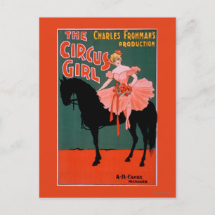 The Circus Girl - Woman on Horse Theatrical Briefkaart
