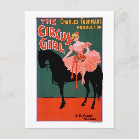 The Circus Girl - Woman on Horse Theatrical Briefkaart (Voorkant)