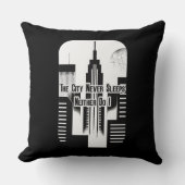 The City Never Sleeps Hustle Skyline Design Kussen (Voorkant)