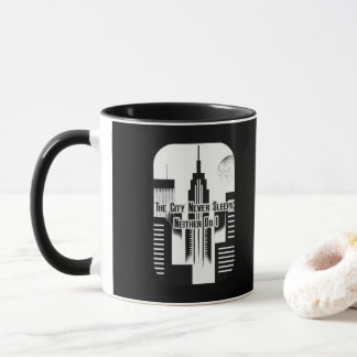The City Never Sleeps Hustle Skyline Design Mok