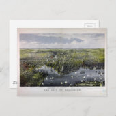 \The City of Baltimore by Currier & Ives (1880) Briefkaart (Voorkant / Achterkant)