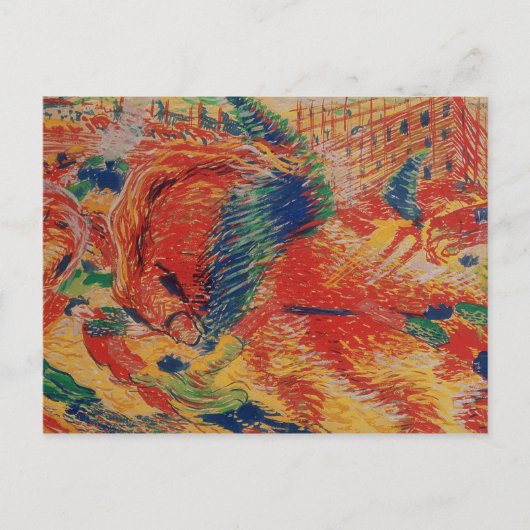 The City Rises, 1911 (tempera on card) Briefkaart (Voorkant)