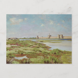 The City Walls of Aigues-Mortes, 1867 Briefkaart