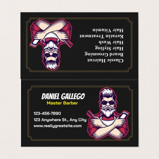The Classic Cut Barber Visitekaartje (Buitenkant ongevouwen)