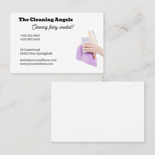 The Cleaning Angels 1 - cleaning - housekeeping Visitekaartje (Voorkant / Achterkant)