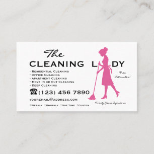 The Cleaning Lady House Schoonmaakdiensten Visitekaartje