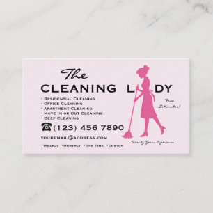 The Cleaning Lady House Schoonmaakdiensten Visitekaartje