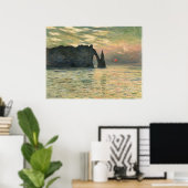 The Cliff at Etretat, 1883 Poster (Thuiskantoor)