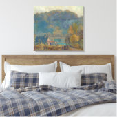 The Cliff at Morning, Ozarks (olie op canvas) Canvas Afdruk (Insitu (Slaapkamer))