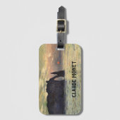 The Cliff Etretat, Sunset by Claude Monet Bagagelabel (Voorkant (verticaal))