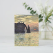 The Cliff Etretat, Sunset by Claude Monet Briefkaart (Staand voorkant)