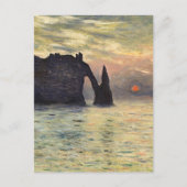 The Cliff Etretat, Sunset by Claude Monet Briefkaart (Voorkant)