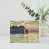 The Cliff Etretat, Sunset by Claude Monet Briefkaart (Staand voorkant)