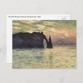 The Cliff Etretat, Sunset by Claude Monet Briefkaart (Voorkant / Achterkant)