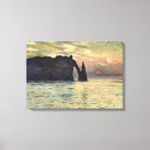 The Cliff Etretat, Sunset by Claude Monet Canvas Afdruk (Voorkant)