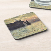 The Cliff Etretat, Sunset by Claude Monet Drankjes Onderzetter (Linkerzijde)