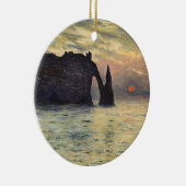 The Cliff Etretat, Sunset by Claude Monet Keramisch Ornament (Rechts)