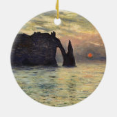 The Cliff Etretat, Sunset by Claude Monet Keramisch Ornament (Achterkant)