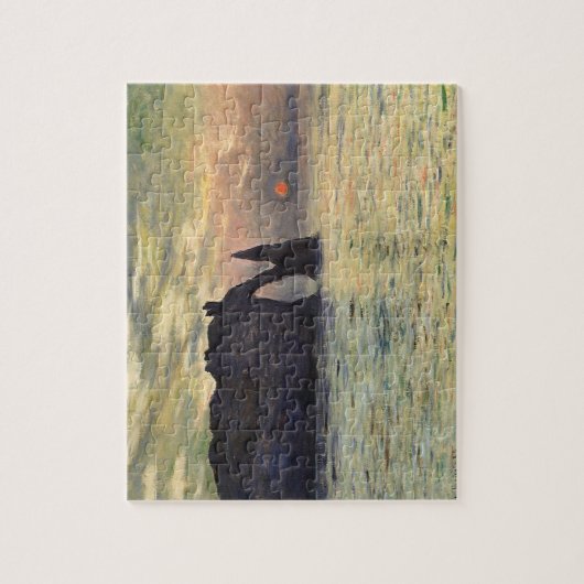 The Cliff Etretat, Sunset by Claude Monet Legpuzzel (Verticaal)