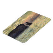 The Cliff Etretat, Sunset by Claude Monet Magneet (Linkerzijde)
