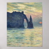 The Cliff Etretat Sunset by Claude Monet Poster (Voorkant)