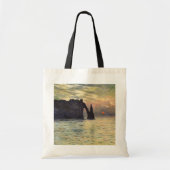 The Cliff, Etretat, Sunset by Claude Monet Tote Bag (Voorkant)