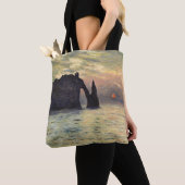 The Cliff Etretat, Sunset by Claude Monet Tote Bag (Dichtbij)
