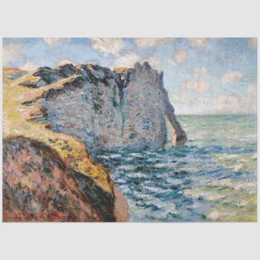 The Cliff of Aval, Monet Tissuepapier (Voorkant)