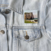 The Cliffs at Etretat, 1869 Vierkante Button 5,1 Cm (In situ)