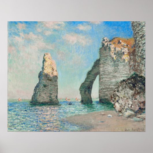 The Cliffs at Etretat 1885 by Claude Monet Poster (Voorkant)