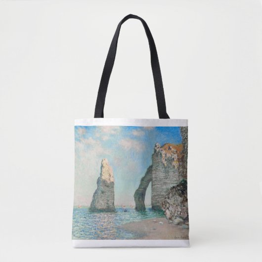 The Cliffs at Etretat 1885 by Claude Monet Tote Bag (Voorkant)
