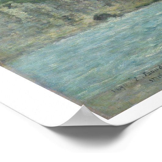 The Cliffs at Etretat, 1890 (olie op canvas) Poster (Hoek)