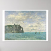 The Cliffs at Etretat, 1890 (olie op canvas) Poster (Voorkant)