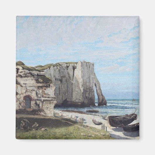The Cliffs at Etretat after the storm, 1870 Magneet (Voorkant)