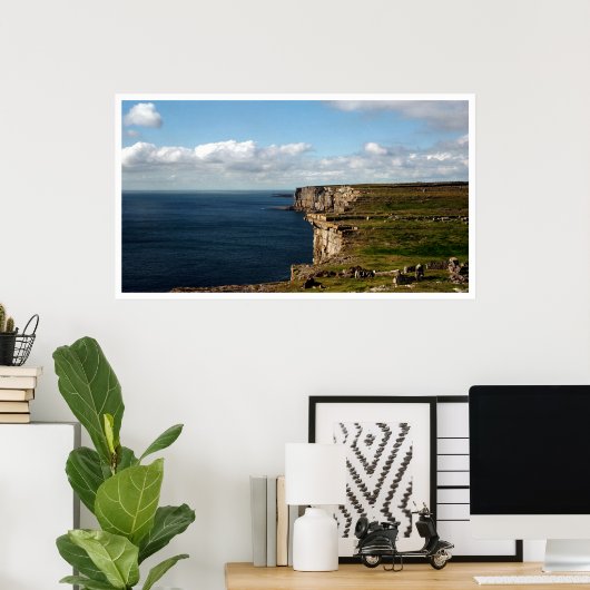 The Cliffs of Dun Aengus Poster (Thuiskantoor)