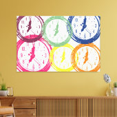The Clock Canvas Afdruk (Insitu (Woonkamer))