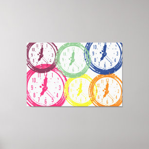 The Clock Canvas Afdruk