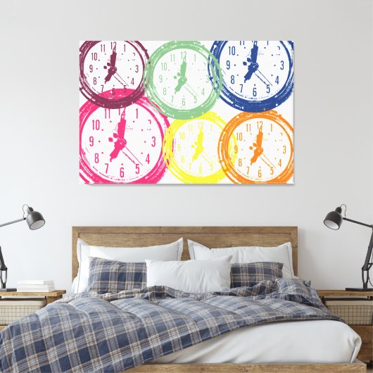 The Clock Canvas Afdruk (Insitu (Slaapkamer))