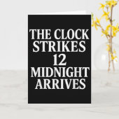 The Clock Strikes 12 Midnight Arrives Meme _2  Kaart (Gele Bloem)
