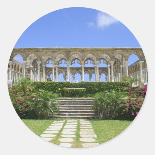 The Cloisters, Paradise Island, Bahama's Ronde Sticker (Voorkant)