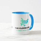 The Clopen Effect - Black Logo Two-Tone Coffee Mug Mok (Voorkant rechts)