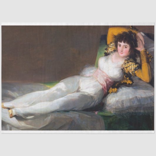 The Clothed Maja, Francisco Goya, 1798-1803 Tissuepapier (Voorkant)