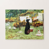The Clothes Line door Helen Allingham Legpuzzel (Horizontaal)