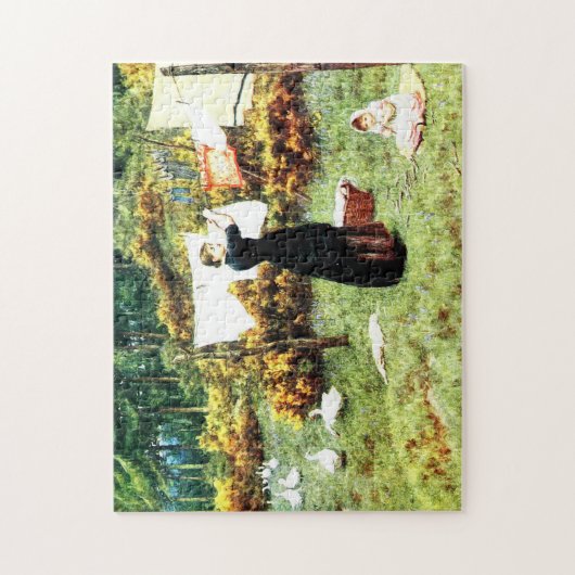 The Clothes Line door Helen Allingham Legpuzzel (Verticaal)