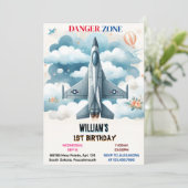 The Cloud 9 Fly Schattige Sky Joy Vliegtuig 1e Ver Kaart (Staand voorkant)