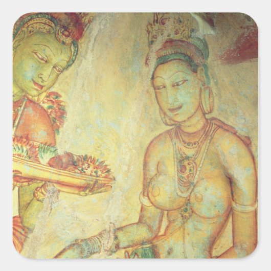 The Cloud Damsels, van de Rock Fortress Vierkante Sticker (Voorkant)