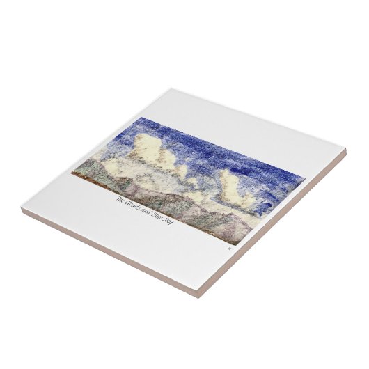 The Clouds and Blue Sky Tegeltje (Zijkant)